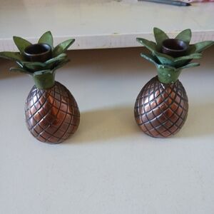 VTG BRASS Pineapple Candlestic Metal Bronce Great Conditions